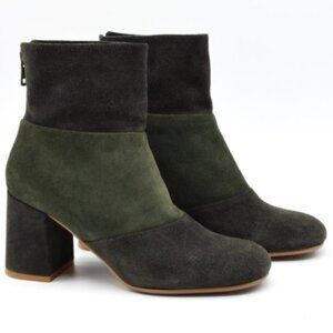 See by Chloe Pendragon Color Block Booties, Green | Size EU 38 / US 8